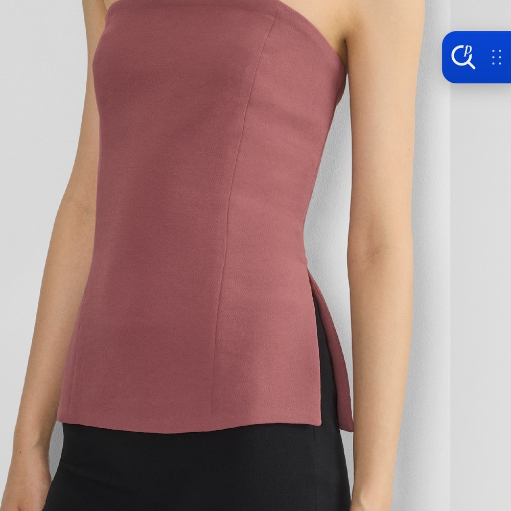 Aritzia Strapless Tank Top in Dusty Rose